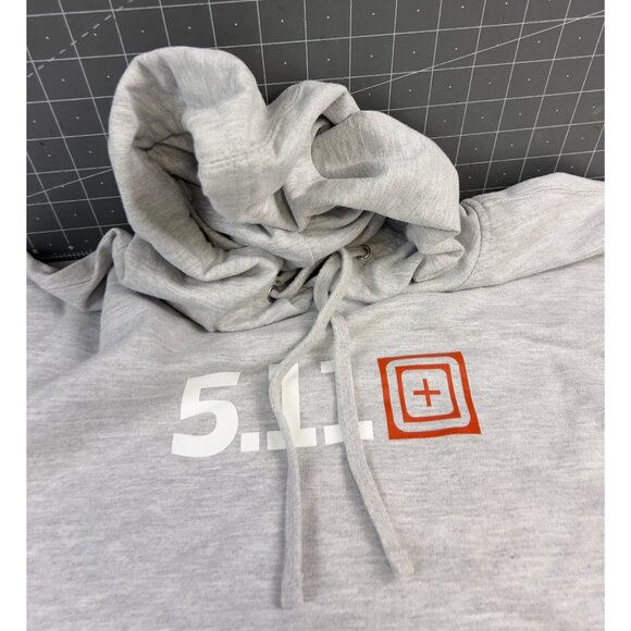 5.11 Men’s Grey Hoodie XL Classic Logo NWOT Pullover Drawstring Always Be Ready - Picture 2 of 5